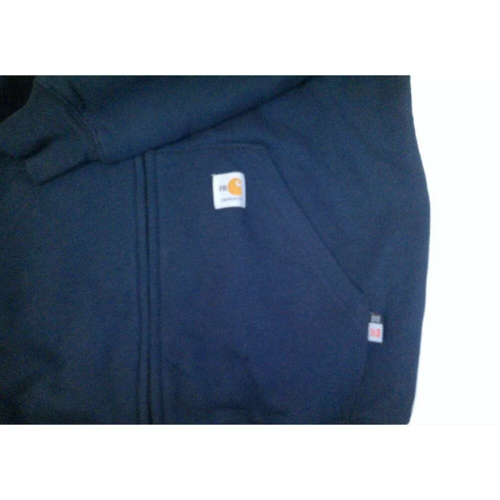 New NWT $174 M Tall MT Carhartt Full Zip Hoodie Flame Resistant Force Navy Blue